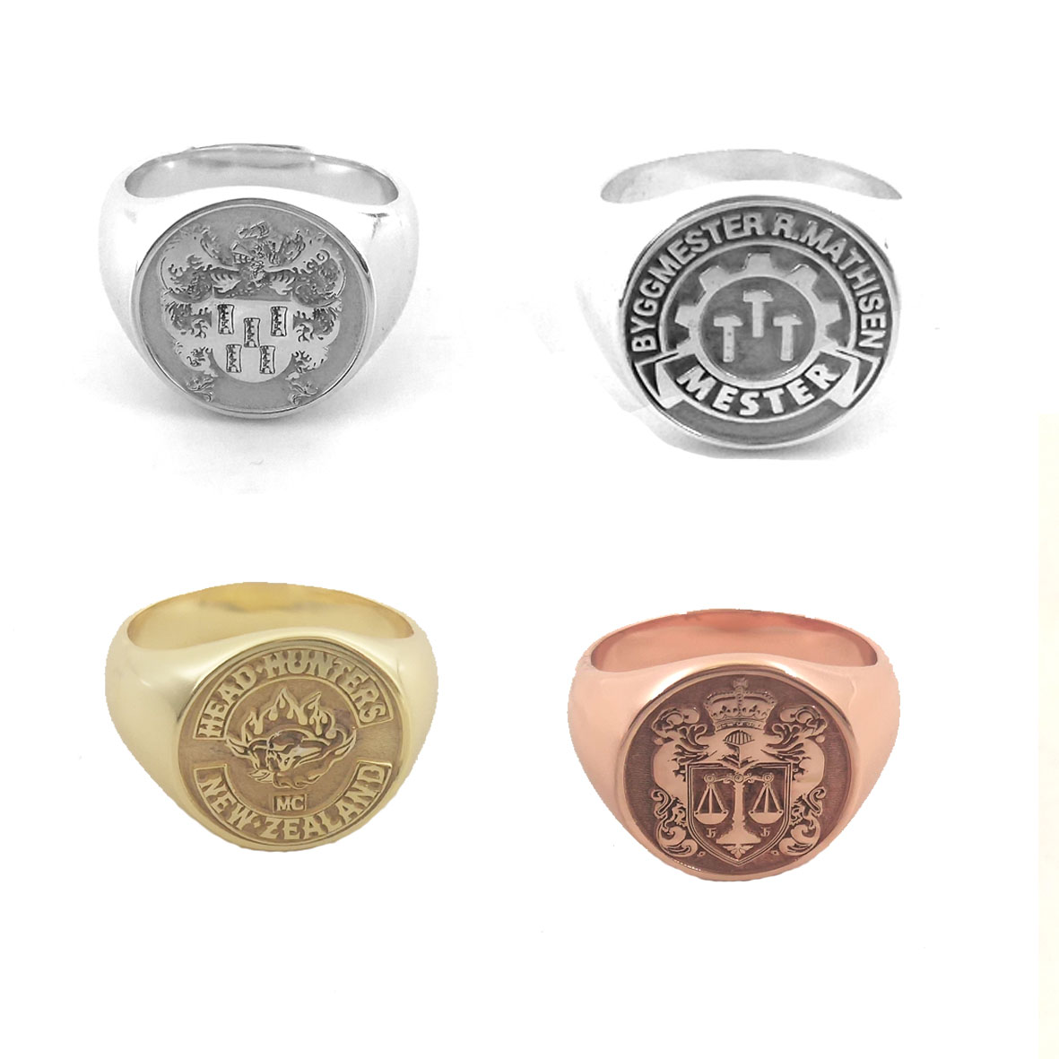 Statement Cocktail Ring - カスタム彫刻 17 ミリメートルラウンドトップリング彫刻シグネットリングパーソナライズ彫刻文字ロゴリングファッション男性銅ジュエリー