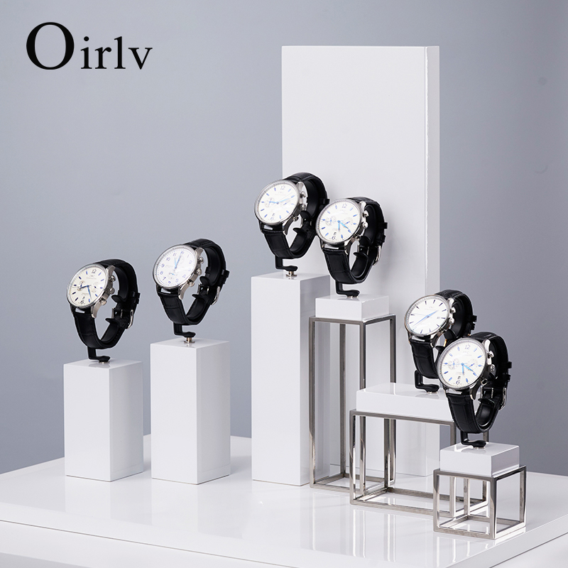 Jewelry And Watches Stores - Oirlv ウォッチディスプレイスタンド ジュエリーオーガナイザー メタルデスクトップウォッチディスプレイ収納ラックセット ウォッチジュエリーストアカウンターショーケース