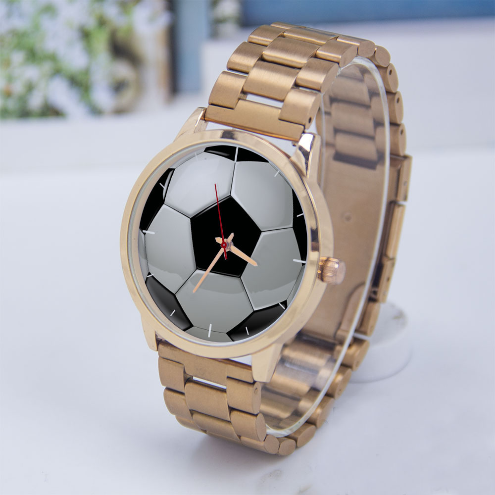 Jewellery Watch - サッカー フットボール デザイン ファン シルバー メンズ腕時計