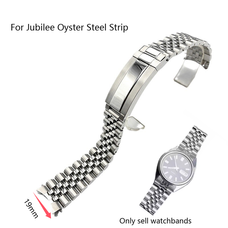 Jared Jewelry Watches - 19mmシルバーつや消し904ステンレススチールジュビリーオイスター湾曲エンド時計バンド SKX5 Sxns80 Snxs79 Snxs79k Snxs77k