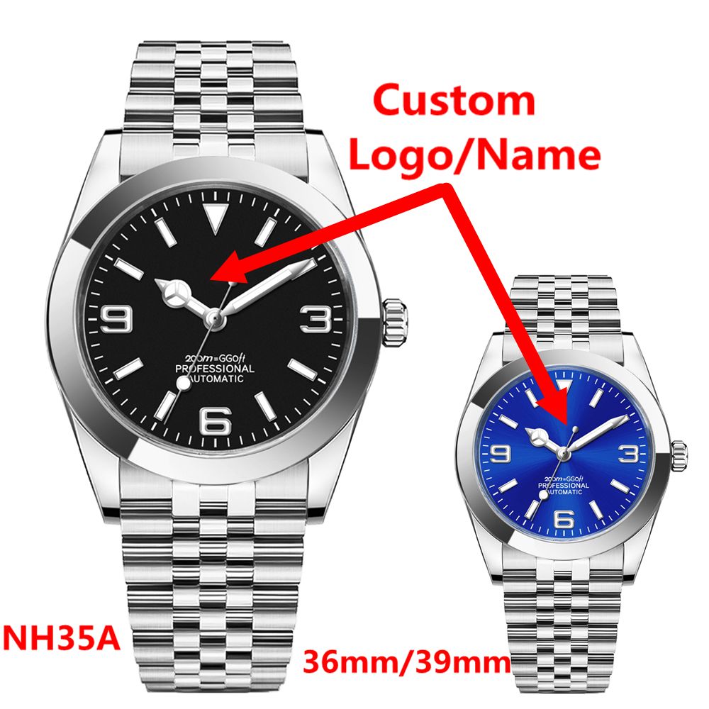 Jewellery Watch - カスタムロゴ高級 NH35 腕時計女性男性腕時計 36 ミリメートル/39 ミリメートルジュブリーズ自動機械式腕時計サファイア