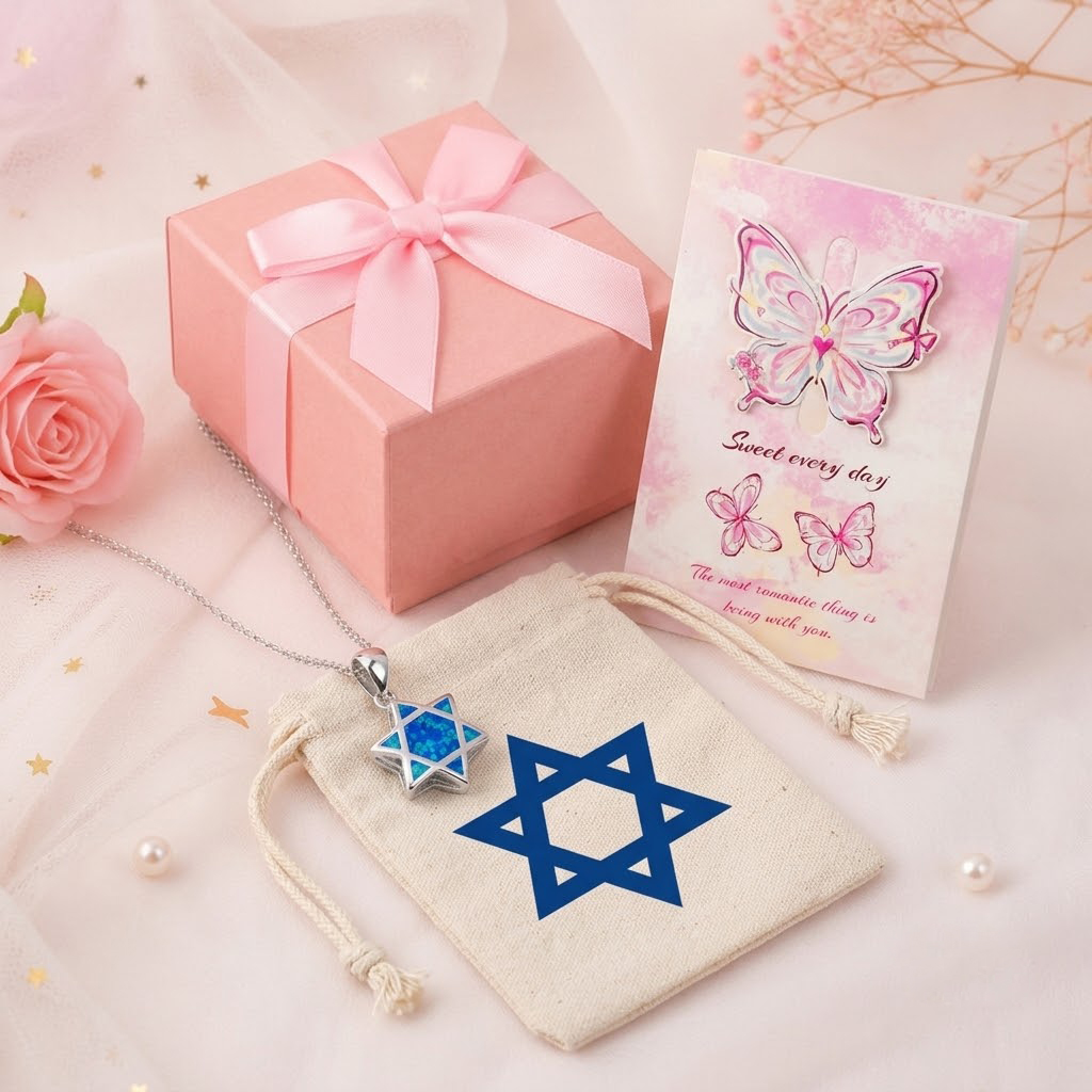 Jewelry & Watches Store - ダビデの星オパールペンダントネックレス リバーシブル ユダヤ教六芒星保護アミュレットチャーム シルバーチェーンジュエリー 女性へのギフト