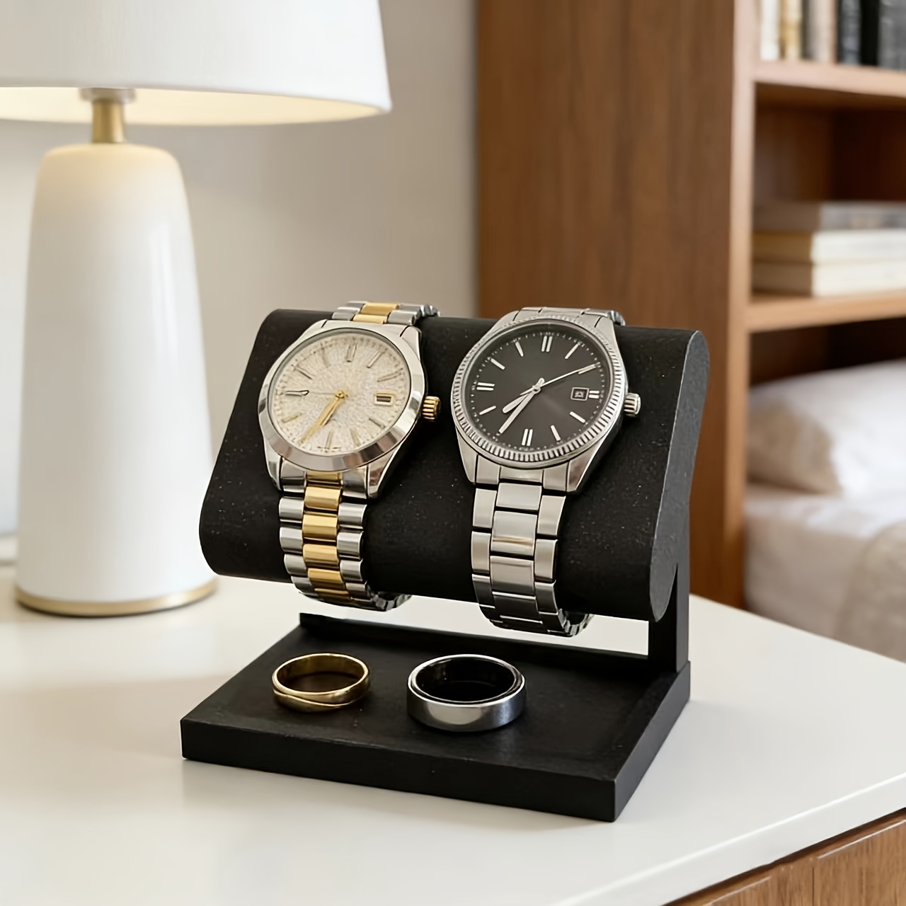 Jewelry Like Watches - 多目的3Dプリントスタンド、デスクトップウォッチ＆ジュエリーディスプレイラック、リング、ネックレス用のコンパクトホルダー、家庭保管に最適