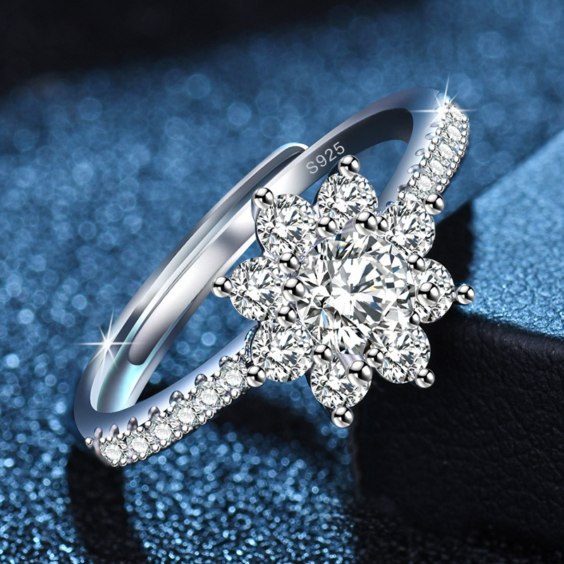 925 スターリングシルバーリングシャイニングクラシックジル - Statement Cocktail Ring のレビューと価格
