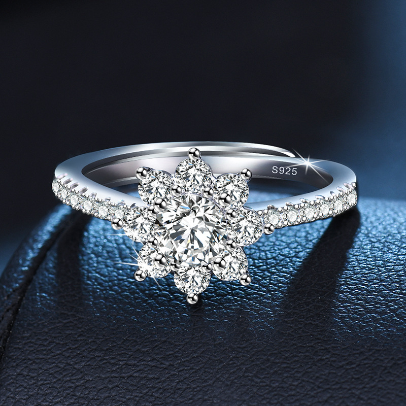 925 スターリングシルバーリングシャイニングクラシックジル - Statement Cocktail Ring のレビューと価格