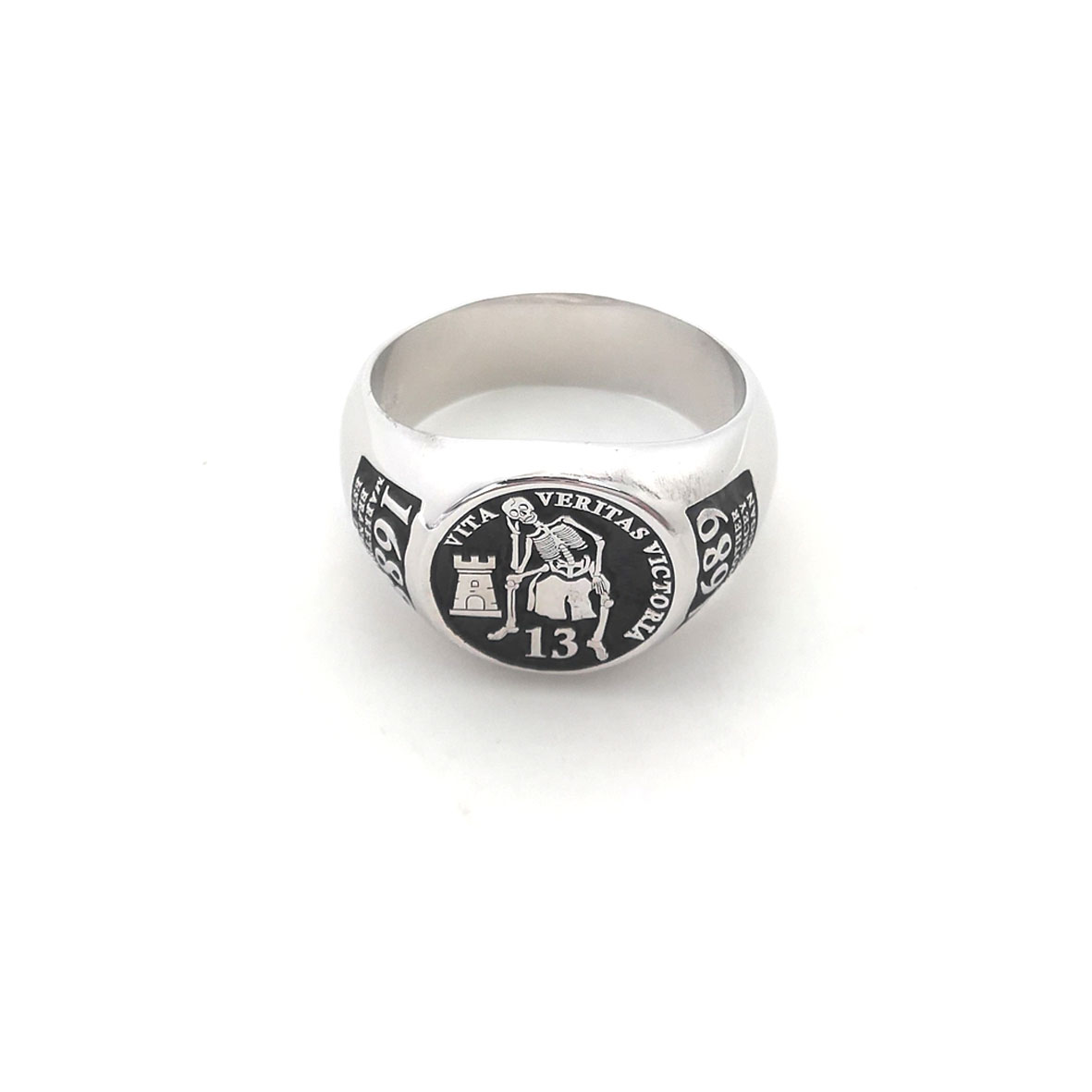 カスタム彫刻 17 ミリメートルラウンドトップリング彫刻シグ - Statement Cocktail Ring のレビューと価格