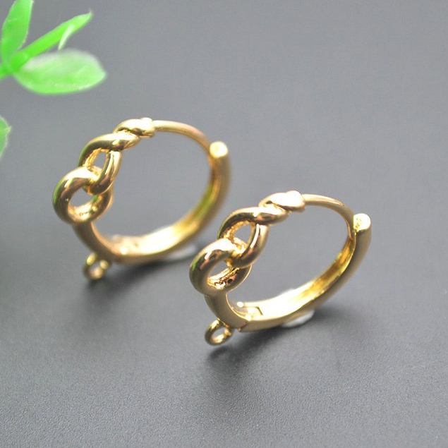 30pc ツイストラウンドサークル 18 K ゴールドカラー - Hoop Earrings のレビューと価格
