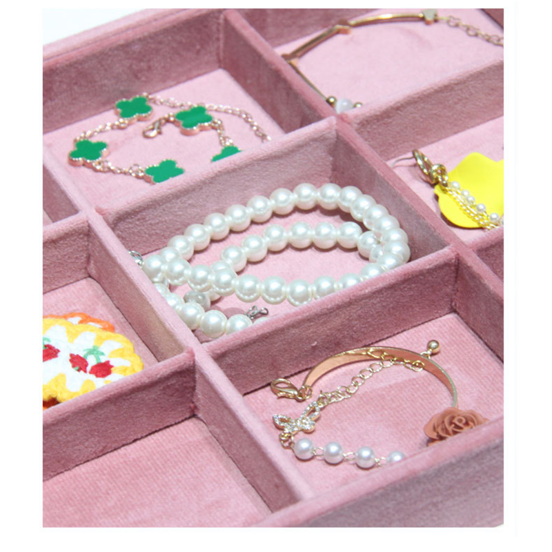 ピンクベルベットジュエリーディスプレイトレイ、大型35x24 - Jewelry And Watches Stores のレビューと価格