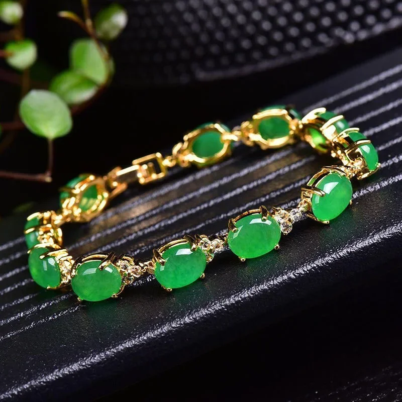 ナチュラルグリーンヒスイ瑪瑙愛ビーズブレスレット調節可能なバ - Jewelry & Watches Store のレビューと価格
