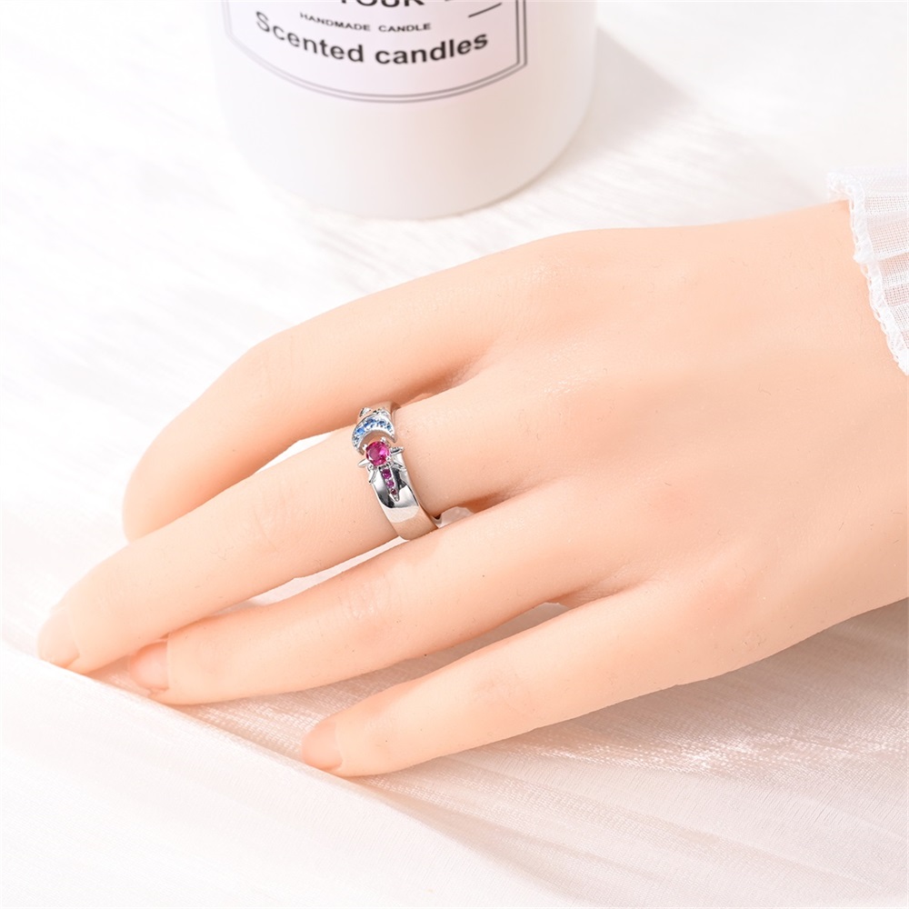 女性のための925シルバージルコンリング,シルバーカラー,ス - Statement Cocktail Ring のレビューと価格