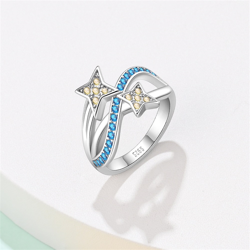 女性のための925シルバージルコンリング,シルバーカラー,ス - Statement Cocktail Ring のレビューと価格