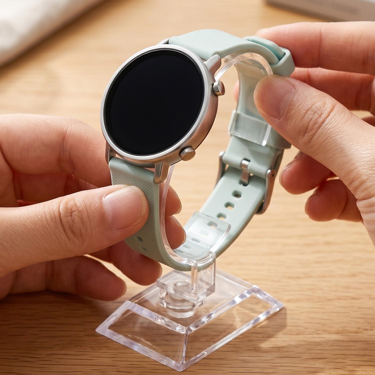 透明な時計ディスプレイスタンド C型アクリルホルダー カウン - Jewelry Stand Watches のレビューと価格