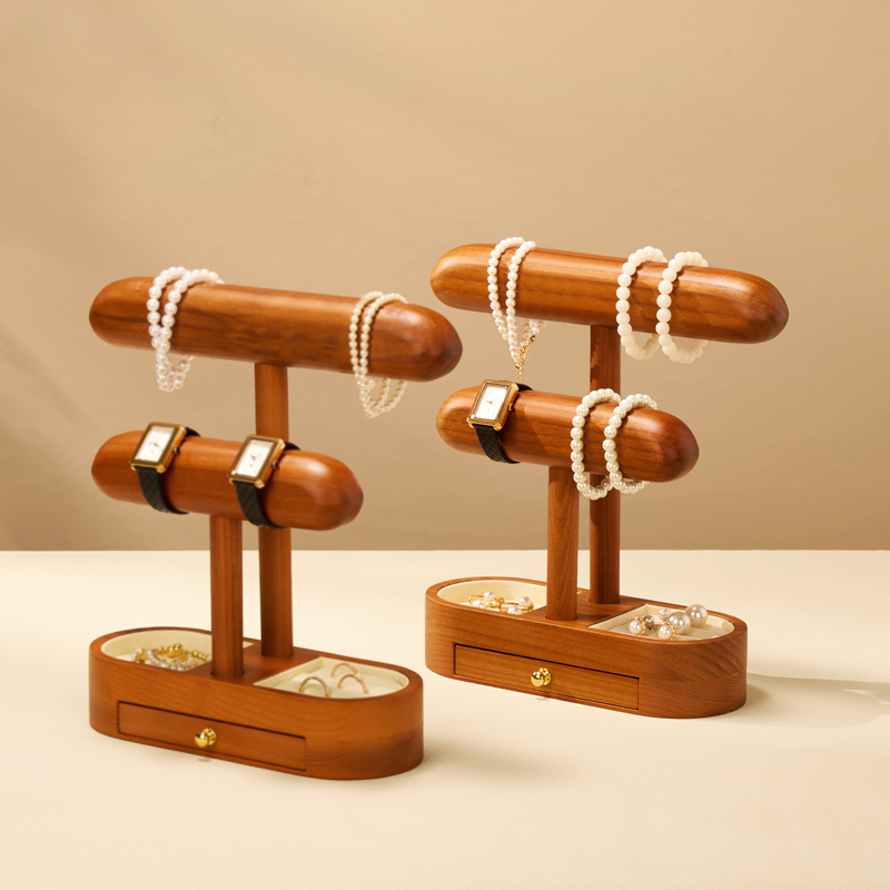Oirlv製無垢材ジュエリーディスプレイスタンド（引き出し付 - Jewelry And Watches Stores のレビューと価格