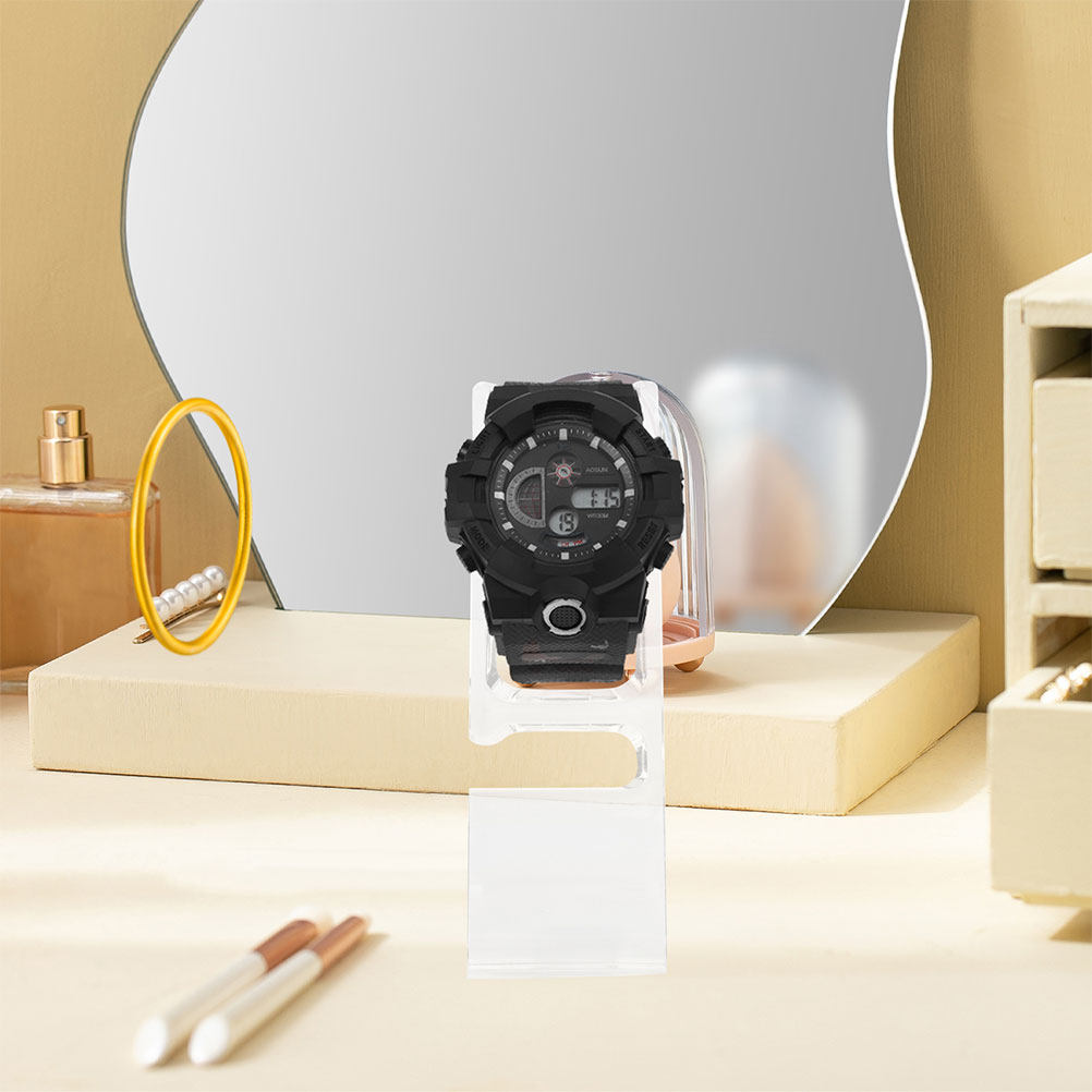透明プラスチック製の腕時計スタンド50個入り。省スペースで、 - Jewelry Stand Watches のレビューと価格