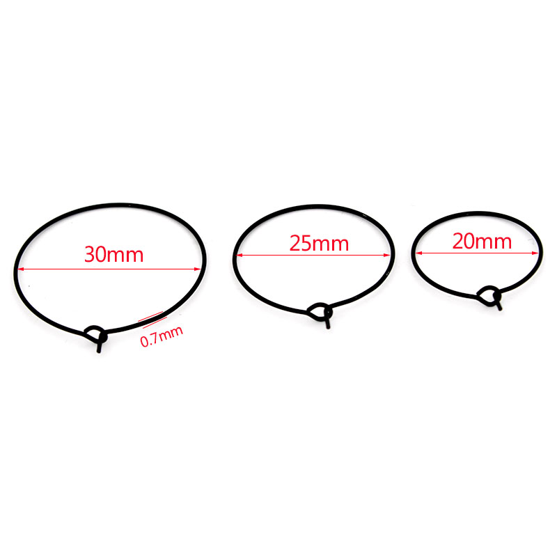 20個入り 20mm 25mm 30mm ステンレス製 ブラ - Hoop Earrings のレビューと価格