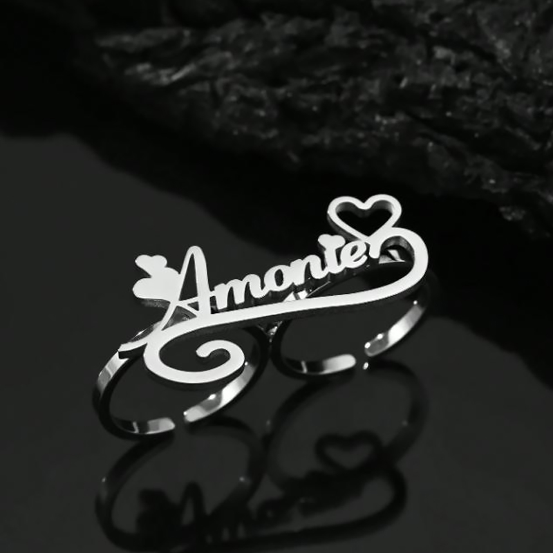 女の子のためのステンレス鋼と金のリング,パーソナライズされた - Statement Cocktail Ring のレビューと価格