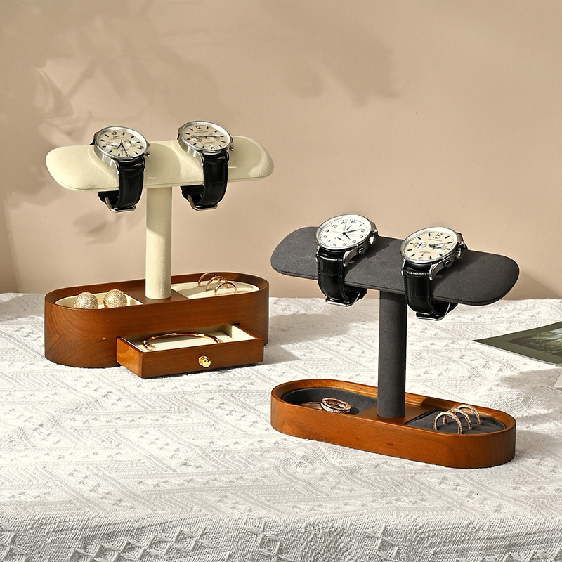Oirlv 無垢材時計オーガナイザー棚 T バー時計ホルダー - Jewelry Stand Watches のレビューと価格