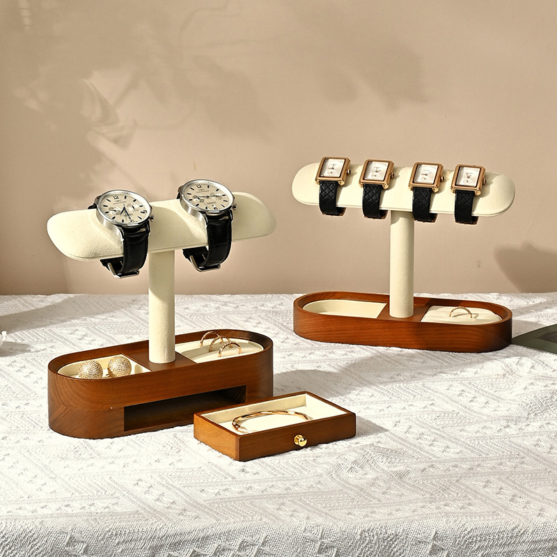 Oirlv 無垢材時計オーガナイザー棚 T バー時計ホルダー - Jewelry Stand Watches のレビューと価格