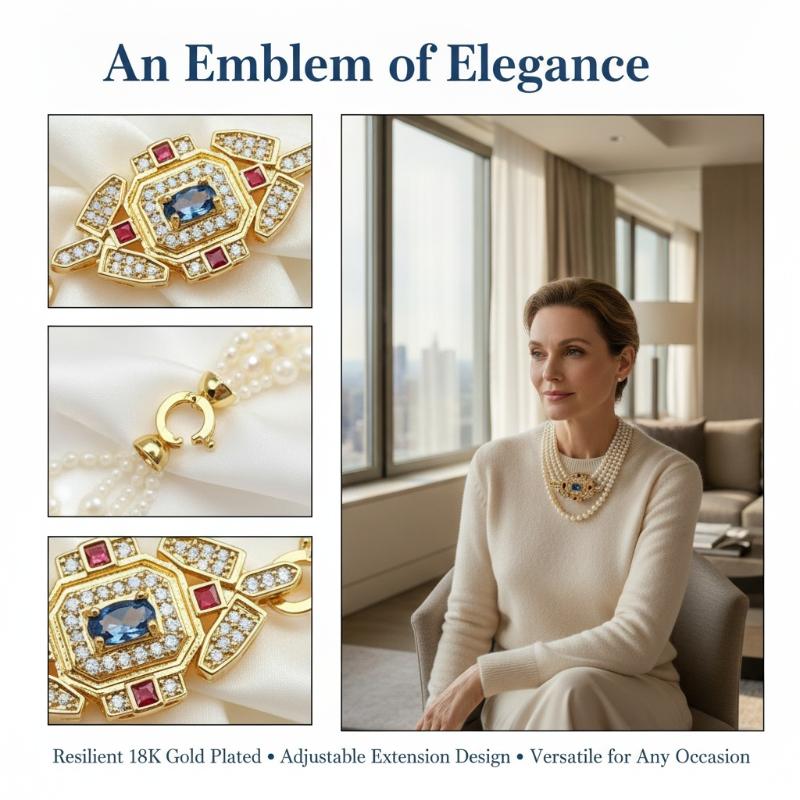 宝石風のパール装飾が施された、銅メッキの延長用バックル。耐久 - Jewelry Repair & Watches Durham Nc のレビューと価格
