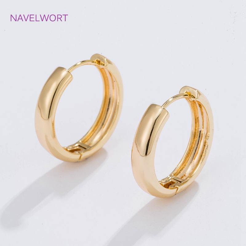 6 サイズのゴールドメッキサークルフープイヤリング女性ギフト - Hoop Earrings のレビューと価格