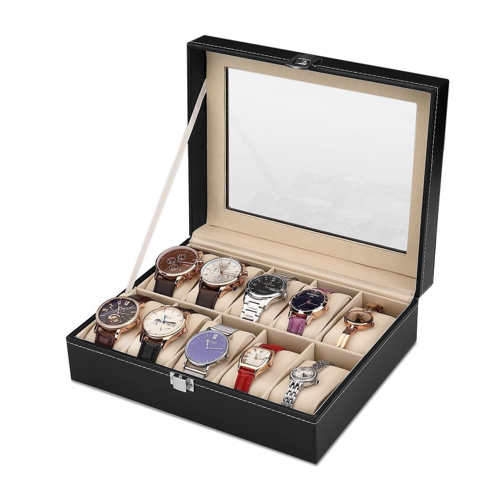 男性と女性のためのソフトピロー付き合成皮革ケース,ジュエリー - Best Jewelry Watches Women のレビューと価格