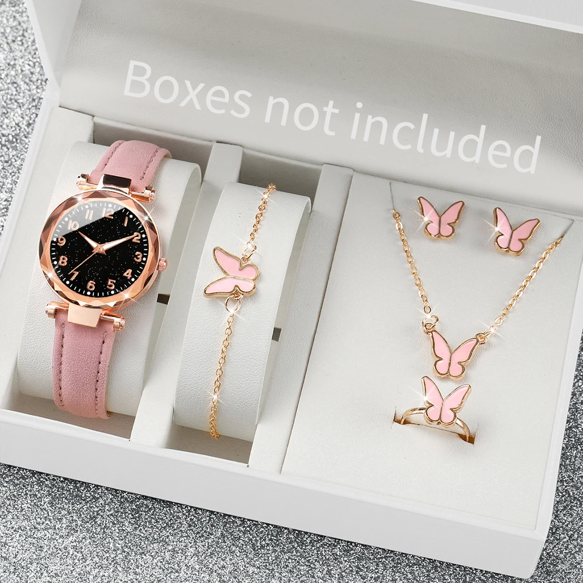 5/6 個のファッション女性用腕時計カジュアルレザーバンドク - Jewelry Watch Making のレビューと価格