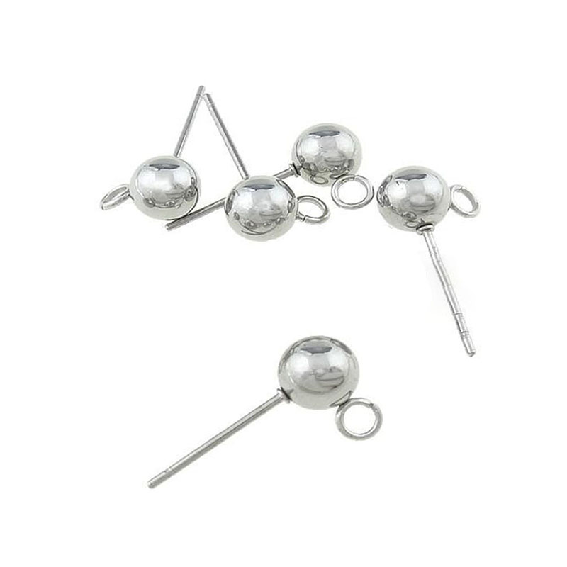 20個入り ステンレス製 3/4/5/6/8mm 丸型ボール - Hoop Earrings のレビューと価格