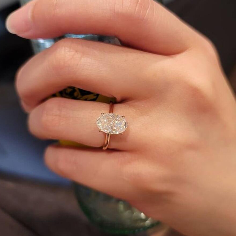 オーバルカット 925 スターリングシルバー 1-3 カラッ - Statement Cocktail Ring のレビューと価格