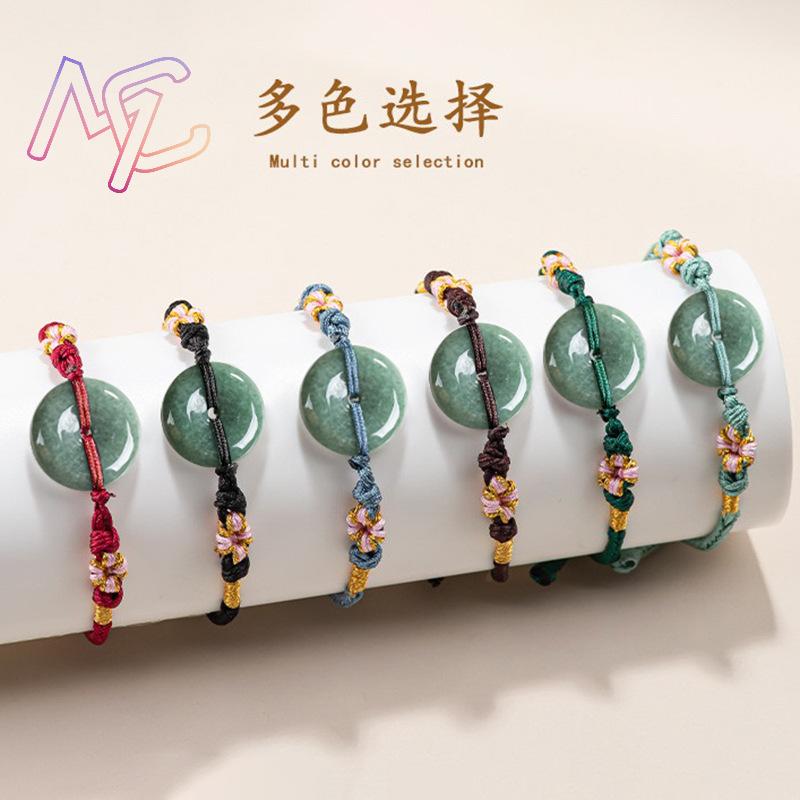 グリーンミャンマー翡翠ドーナツブレスレットデザイナーバングル - Jewelry & Watches Store のレビューと価格