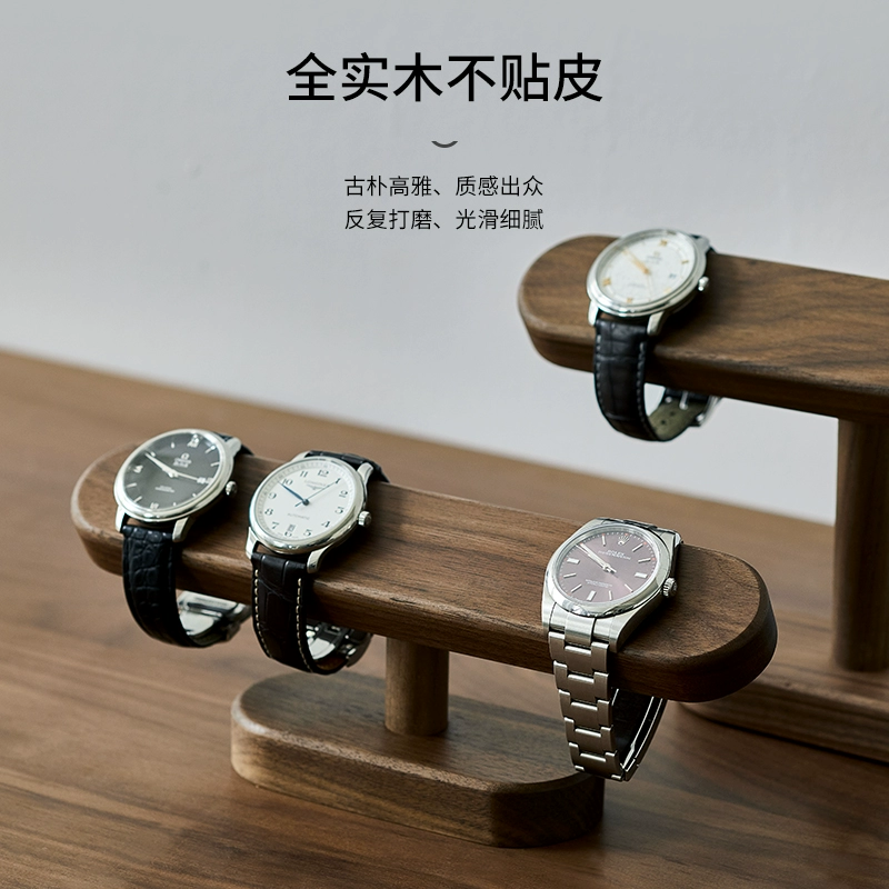 黒クルミ材の時計ホルダー、創造的な高級無垢材ディスプレイスタ - Jewelry Stand Watches のレビューと価格
