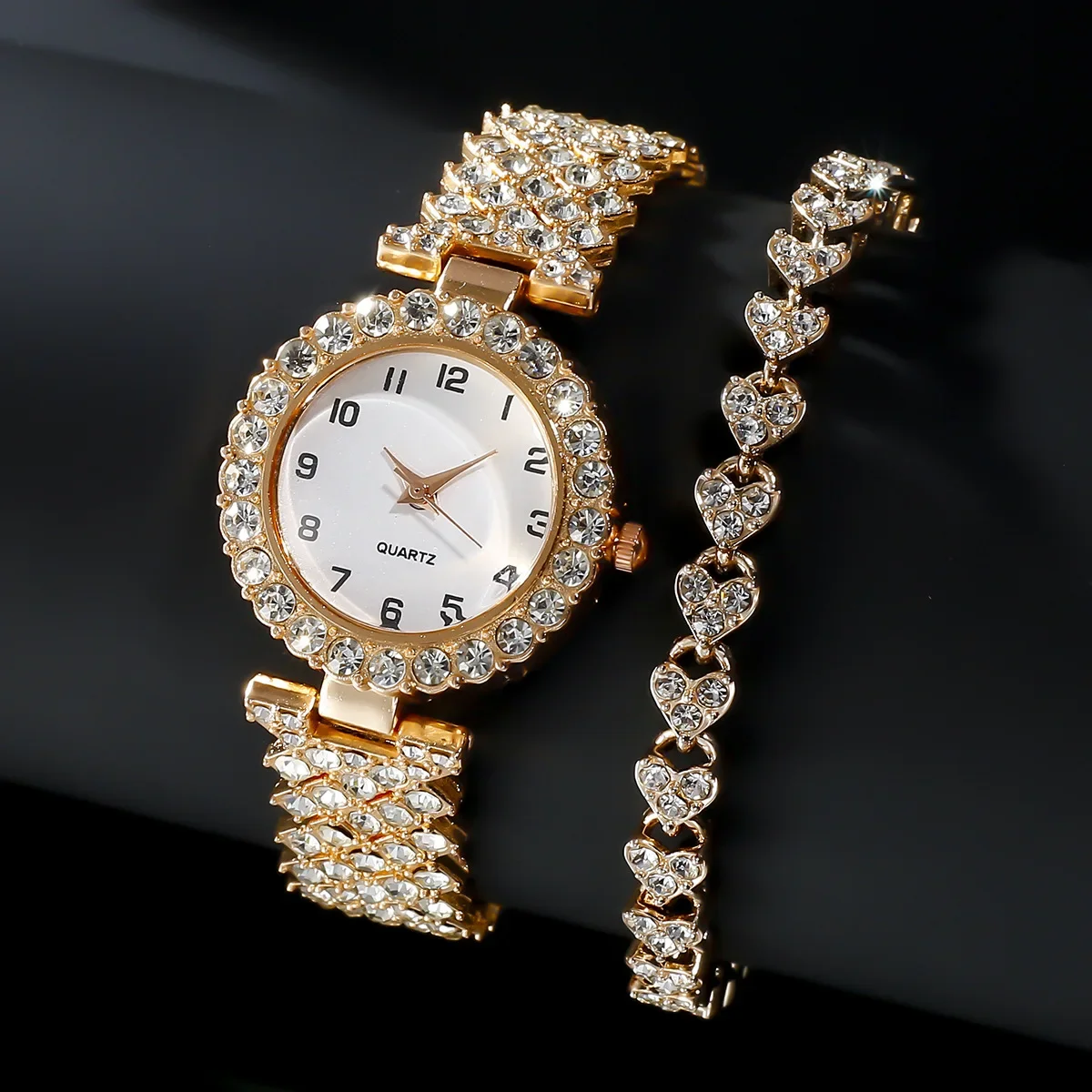1 個/2 個高級ファッション女性腕時計セットシルバーストラ - Jewelry Watch Making のレビューと価格