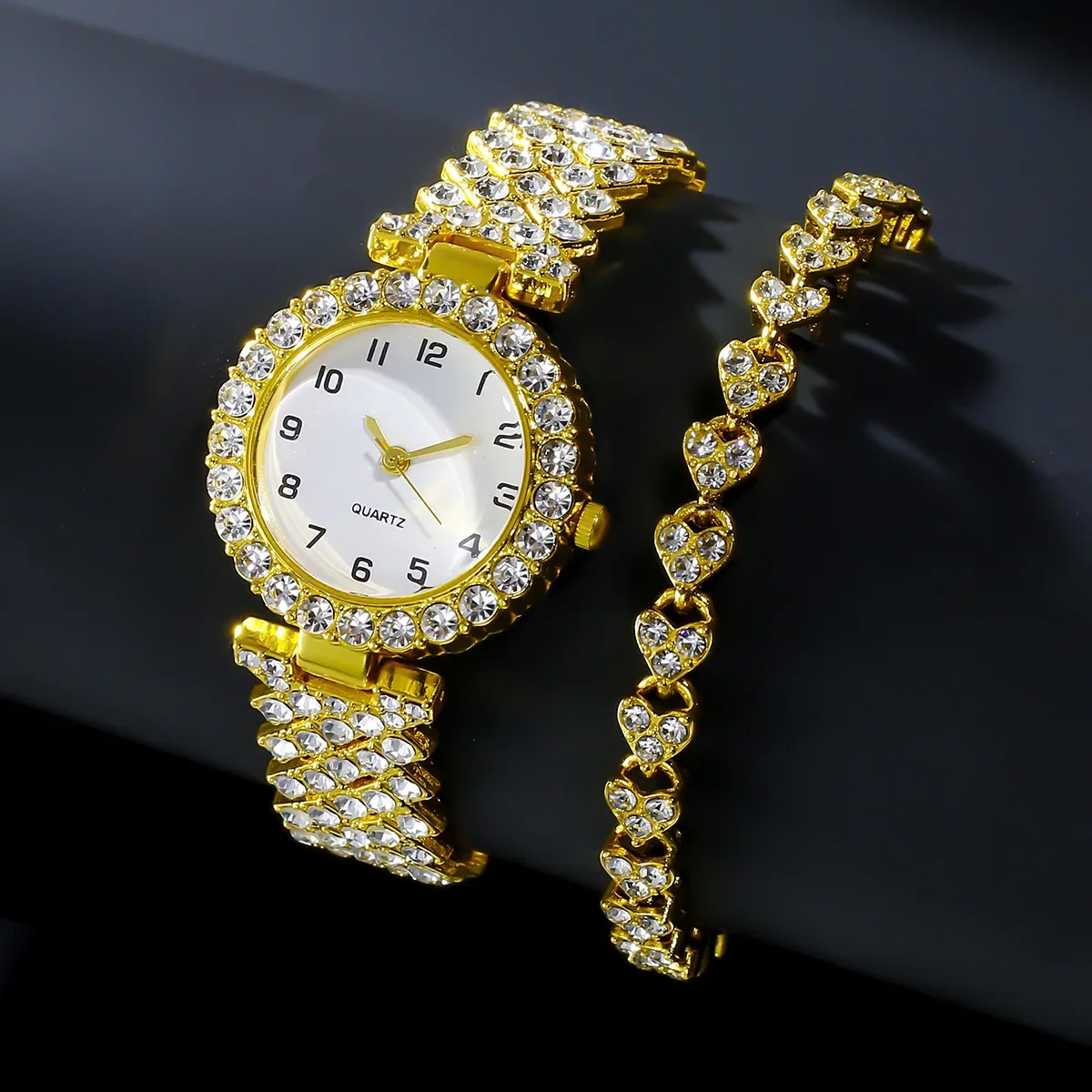 1 個/2 個高級ファッション女性腕時計セットシルバーストラ - Jewelry Watch Making のレビューと価格