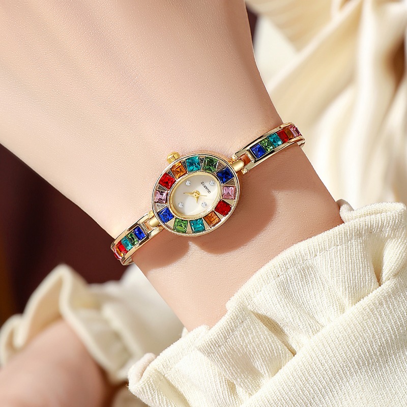2 個のエレガントなカラフルなラインストーン女性用クォーツ時 - Jewelry Watch Making のレビューと価格