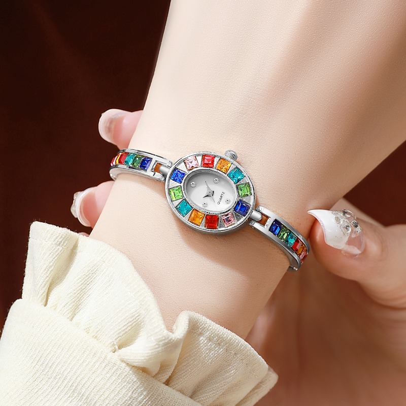 2 個のエレガントなカラフルなラインストーン女性用クォーツ時 - Jewelry Watch Making のレビューと価格