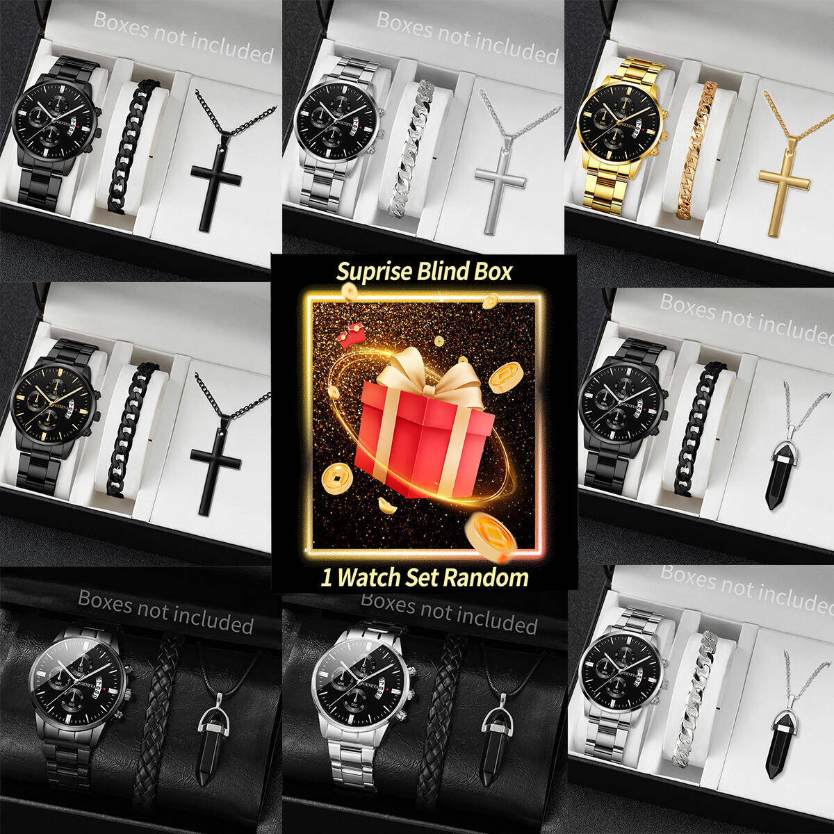 サプライズミステリーウォッチブラインドボックス-3個/セット - Jewellery Watch のレビューと価格