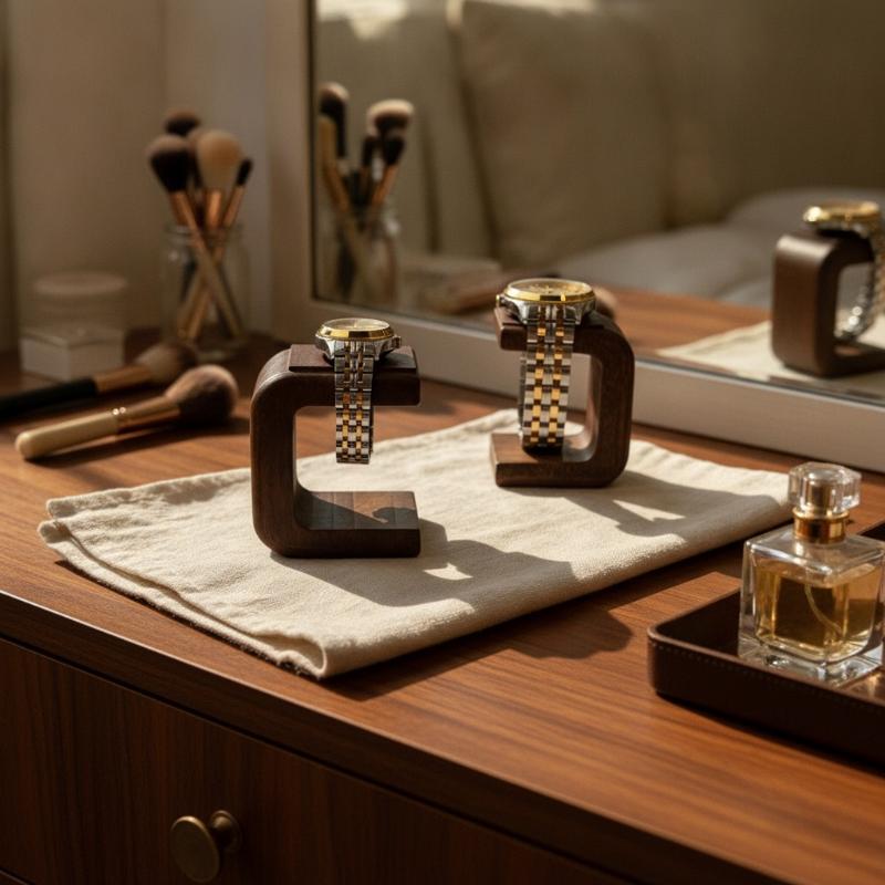 装飾的な無垢材の腕時計スタンド、ブレスレット、指輪、腕時計、 - Jewelry Stand Watches のレビューと価格