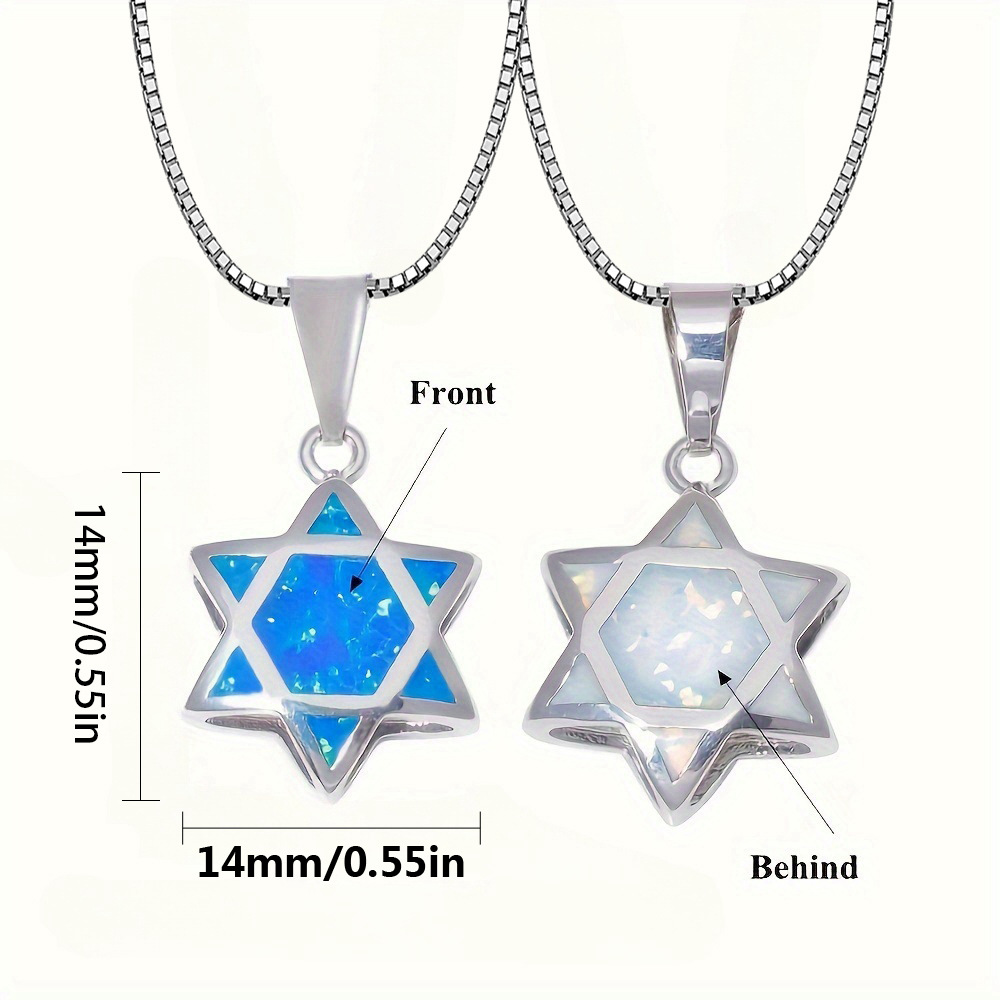 ダビデの星オパールペンダントネックレス リバーシブル ユダヤ - Jewelry & Watches Store のレビューと価格