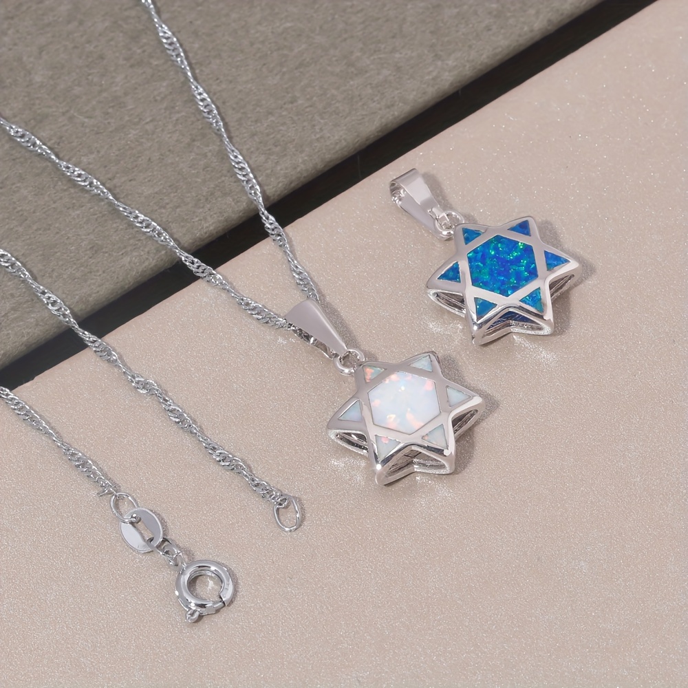 ダビデの星オパールペンダントネックレス リバーシブル ユダヤ - Jewelry & Watches Store のレビューと価格