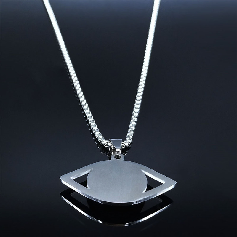 イスラム ハムサ 邪視除けブルーアイネックレス ステンレスス - Jewelry & Watches Store のレビューと価格