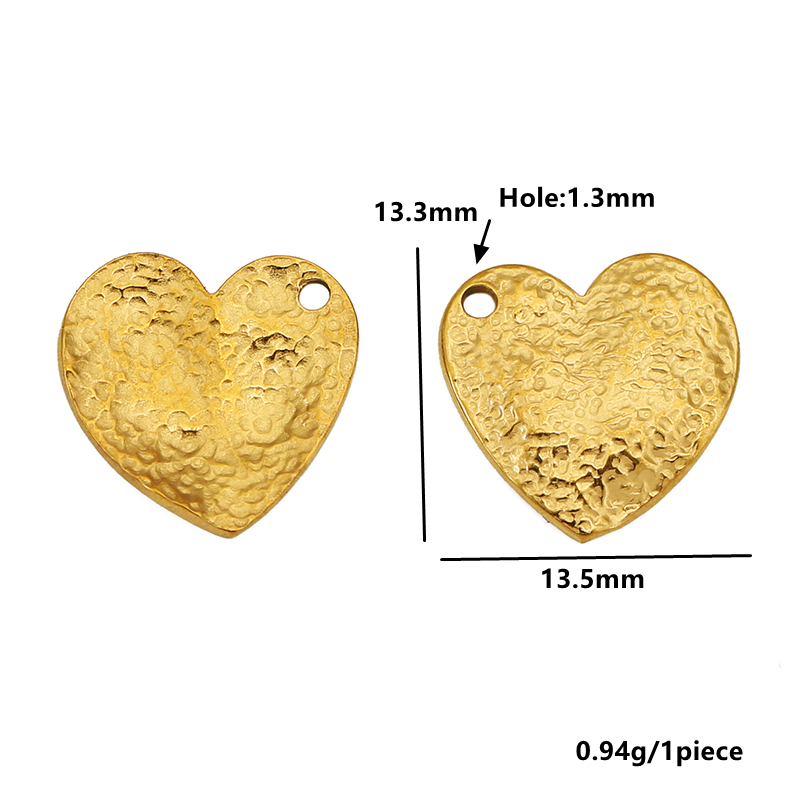 4 個のステンレス鋼ラウンドラブハート五芒星チャーム 18  - Hoop Earrings のレビューと価格