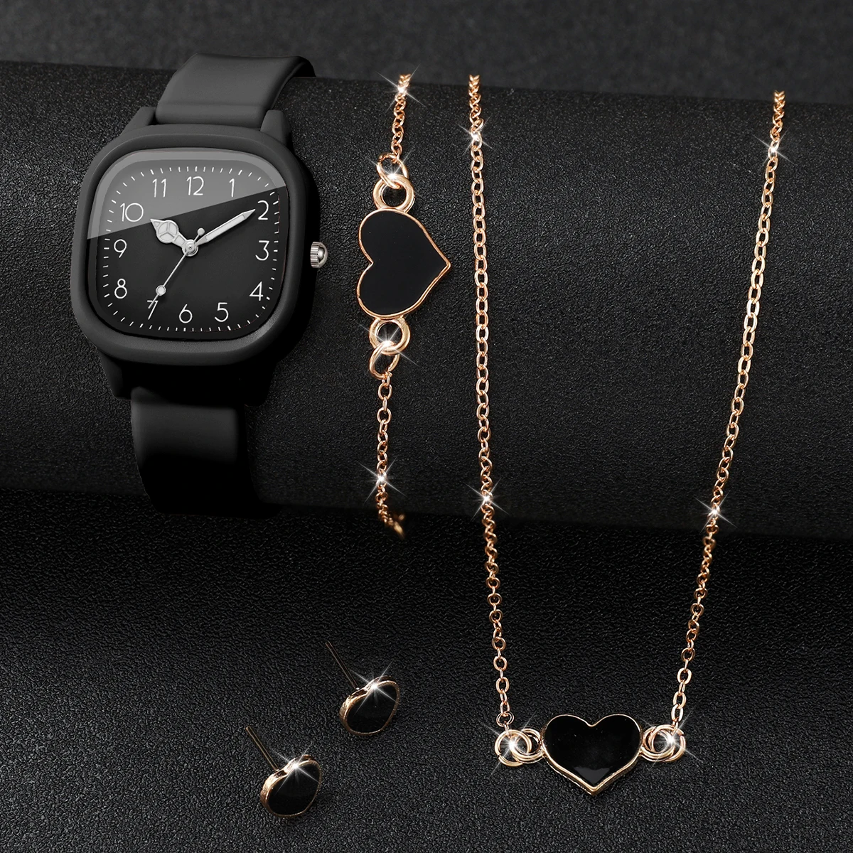 5個入り、ファッション性の高いスクエア型レディース腕時計、ハ - Jewelry Watch Making のレビューと価格