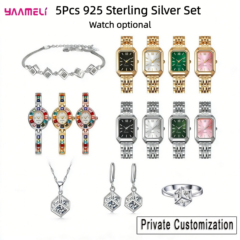 豪華な 925 スターリングシルバージオメトリクリスタルジル - Best Jewelry Watches Women のレビューと価格